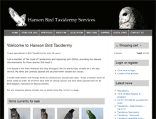 Tablet Screenshot of hansonbirdtaxidermy.co.uk